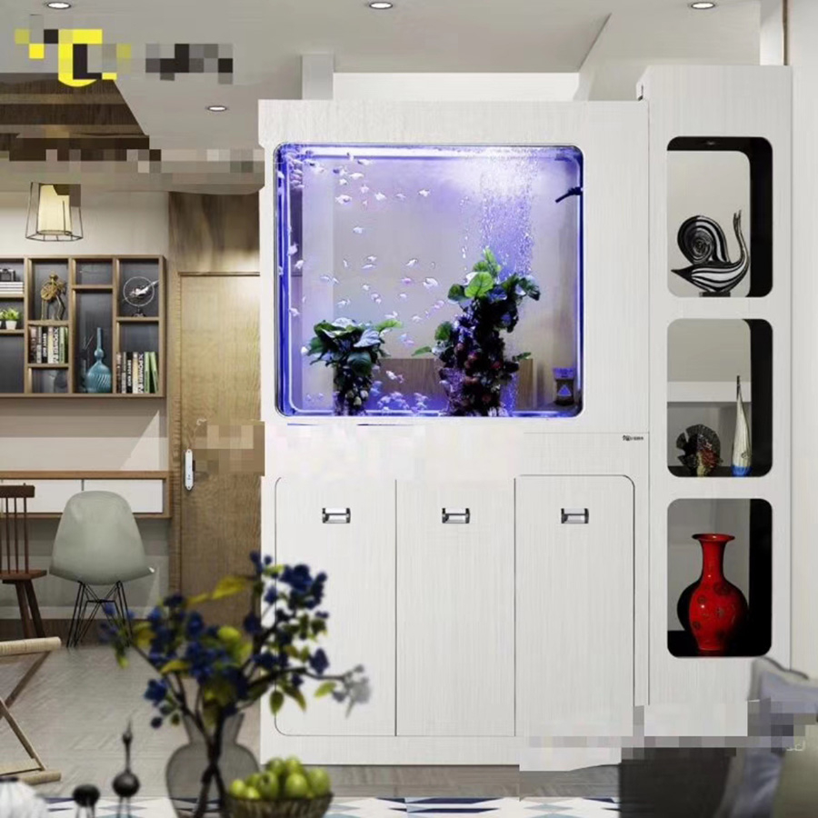 書柜魚缸定做項目——龍威水族